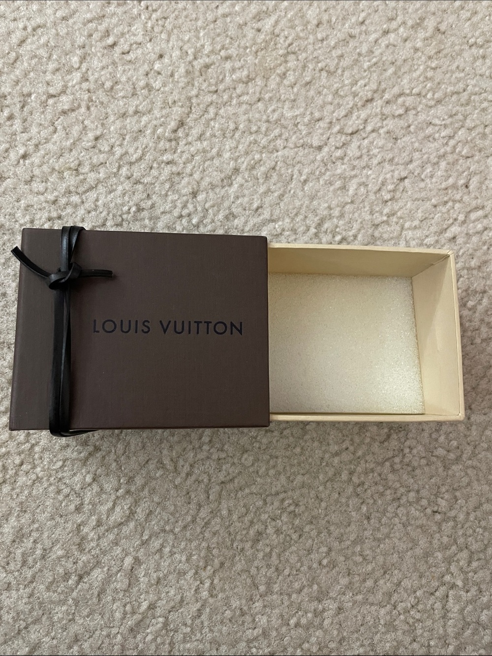 Louis Vuitton Small Empty Gift Box With Ribbon and Foam Insert